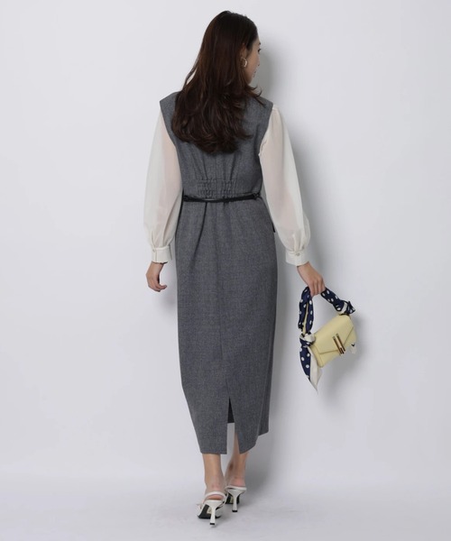 JUSGLITTY（ジャスグリッティー）の「ツイーディージャンスカ（ワンピース・レディース・グレー系その他・2/1/0）」の4枚目の写真