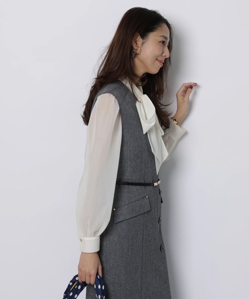 JUSGLITTY（ジャスグリッティー）の「ツイーディージャンスカ（ワンピース・レディース・グレー系その他・2/1/0）」の7枚目の写真