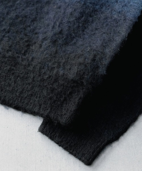 Wool blend gradation zip knit / ウールブレンドグラデーションジップ