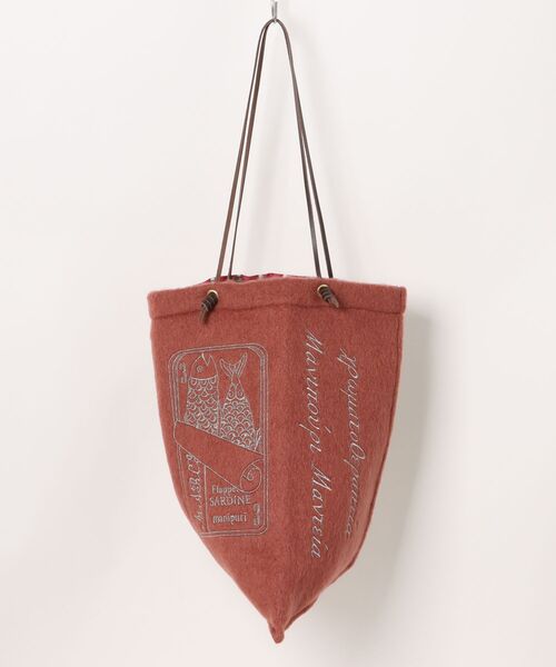 manipuri（マニプリ）の「【manipuri/マニプリ】刺繍プリントトートバックL（トートバッグ・レディース・アイボリー/ワイン・フリー）」の12枚目の写真