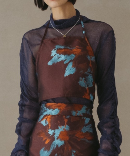 sahara（サハラ）の「Flower Jacquard Bustier/フラワージャガードビスチェ（その他トップス・レディース・ブラウン/ブラック/アイボリー・FREE）」の3枚目の写真