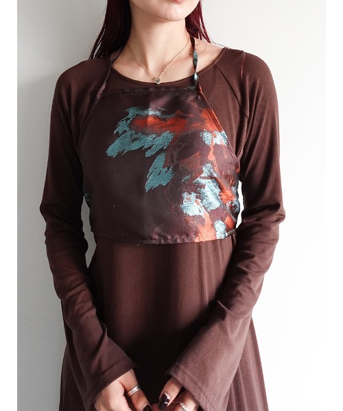 sahara（サハラ）の「Flower Jacquard Bustier/フラワージャガードビスチェ（その他トップス・レディース・ブラウン/ブラック/アイボリー・FREE）」の9枚目の写真