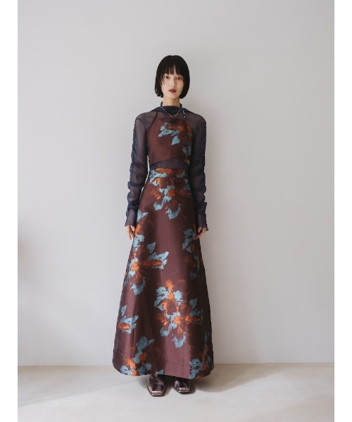 sahara（サハラ）の「Flower Jacquard Bustier/フラワージャガードビスチェ（その他トップス・レディース・ブラウン/ブラック/アイボリー・FREE）」の5枚目の写真