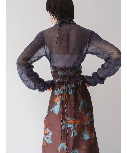 sahara（サハラ）の「Flower Jacquard Bustier/フラワージャガードビスチェ（その他トップス・レディース・ブラウン/ブラック/アイボリー・FREE）」の6枚目の写真