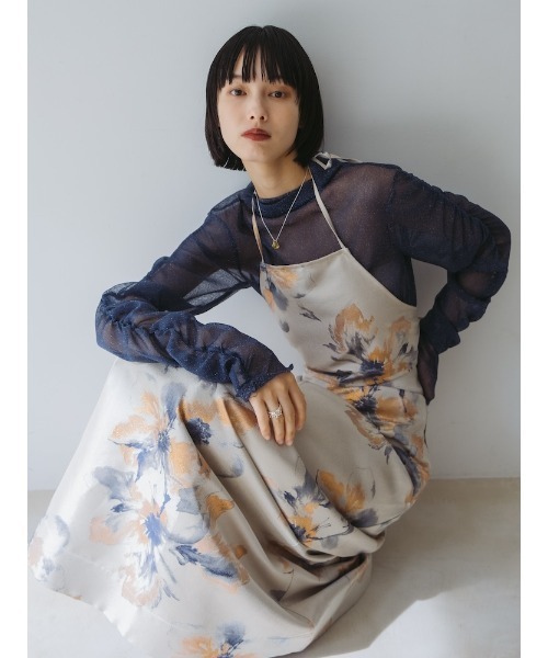 sahara（サハラ）の「Flower Jacquard Bustier/フラワージャガードビスチェ（その他トップス・レディース・ブラウン/ブラック/アイボリー・FREE）」の16枚目の写真