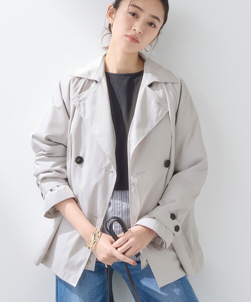 INDIVI（インディヴィ）の「【撥水／UVケア／2WAY】超軽量ライナー付ライトトレンチコート（トレンチコート・レディース・ネイビー/ナチュラル・40/05/13/38/15 /36/19）」の7枚目の写真