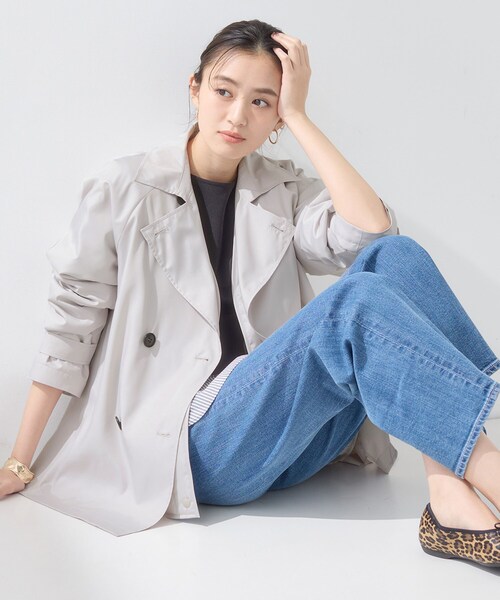 INDIVI（インディヴィ）の「【撥水／UVケア／2WAY】超軽量ライナー付ライトトレンチコート（トレンチコート・レディース・ネイビー/ナチュラル・40/05/13/38/15 /36/19）」の5枚目の写真