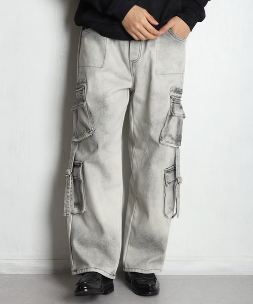 WESTSEA(ウエストシー)の「ウォッシュ加工 裏起毛 イージーデニムパンツ カーゴディテール(デニムパンツ・メンズ・ブラック/ブルー/グレー・M/L/XL)」の2枚目の写真