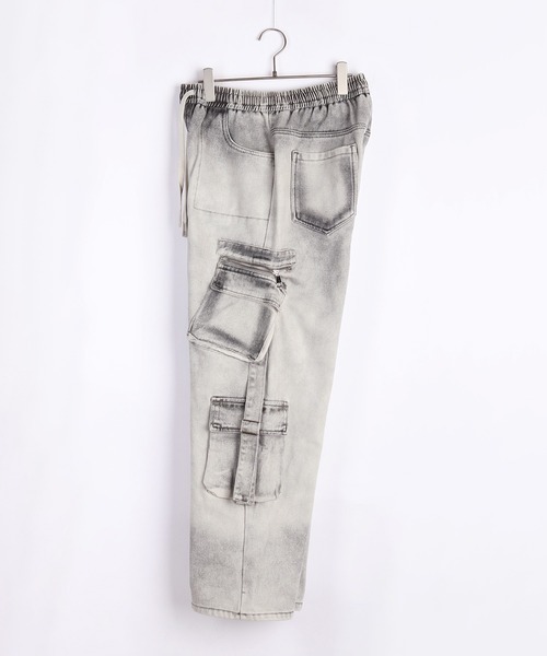 WESTSEA(ウエストシー)の「ウォッシュ加工 裏起毛 イージーデニムパンツ カーゴディテール(デニムパンツ・メンズ・ブラック/ブルー/グレー・M/L/XL)」の12枚目の写真