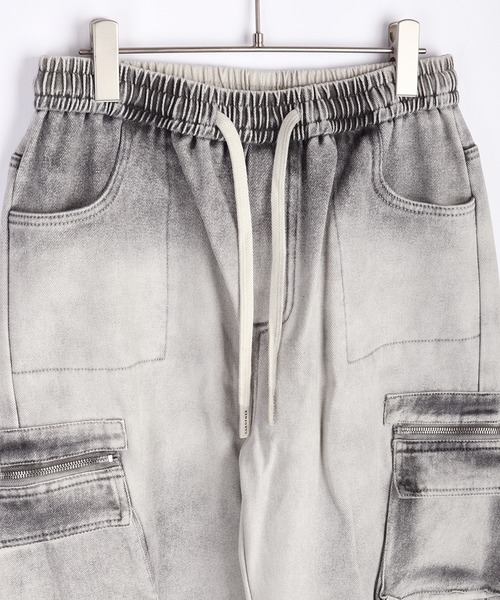 WESTSEA(ウエストシー)の「ウォッシュ加工 裏起毛 イージーデニムパンツ カーゴディテール(デニムパンツ・メンズ・ブラック/ブルー/グレー・M/L/XL)」の14枚目の写真