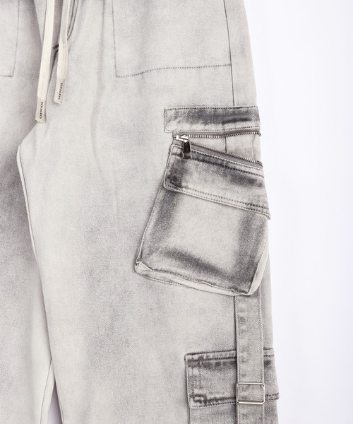 WESTSEA(ウエストシー)の「ウォッシュ加工 裏起毛 イージーデニムパンツ カーゴディテール(デニムパンツ・メンズ・ブラック/ブルー/グレー・M/L/XL)」の15枚目の写真