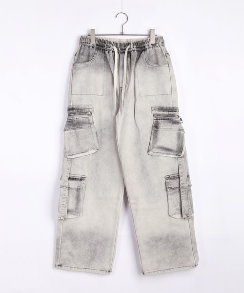 WESTSEA(ウエストシー)の「ウォッシュ加工 裏起毛 イージーデニムパンツ カーゴディテール(デニムパンツ・メンズ・ブラック/ブルー/グレー・M/L/XL)」の10枚目の写真