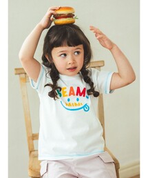 BEAMS mini | スマイル ロゴ Tシャツ 2026SS（90～130cm）外遊び プチプラ 保育園 通学 定番(Tシャツ/カットソー)