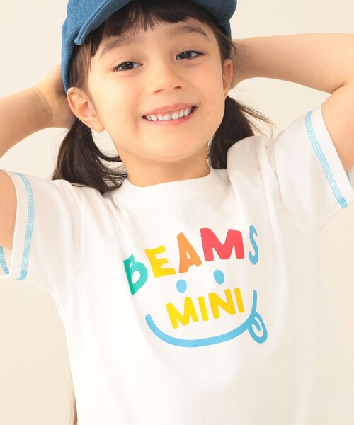 BEAMS mini（ビームスミニ）の「スマイル ロゴ Tシャツ 2026SS（90～130cm）外遊び プチプラ 保育園 通学 定番（Tシャツ/カットソー・キッズ・ケリーグリーン/ネイビー/レッド系その他2/オフホワイト・90/110/120/130/100）」の12枚目の写真