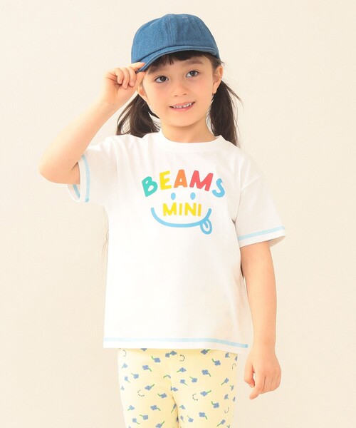 BEAMS mini（ビームスミニ）の「スマイル ロゴ Tシャツ 2026SS（90～130cm）外遊び プチプラ 保育園 通学 定番（Tシャツ/カットソー・キッズ・ケリーグリーン/ネイビー/レッド系その他2/オフホワイト・90/110/120/130/100）」の14枚目の写真