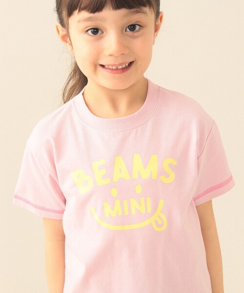 BEAMS mini（ビームスミニ）の「スマイル ロゴ Tシャツ 2026SS（90～130cm）外遊び プチプラ 保育園 通学 定番（Tシャツ/カットソー・キッズ・ケリーグリーン/ネイビー/レッド系その他2/オフホワイト・90/110/120/130/100）」の16枚目の写真
