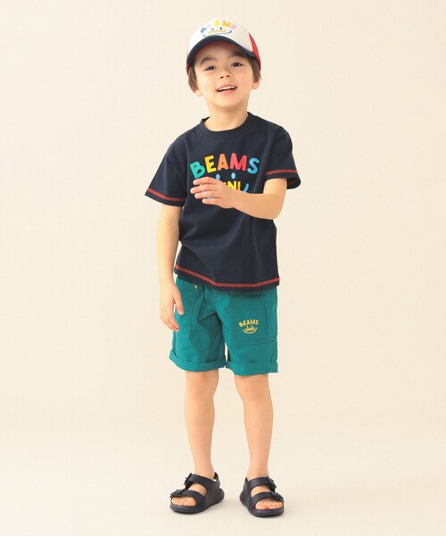 BEAMS mini（ビームスミニ）の「スマイル ロゴ Tシャツ 2026SS（90～130cm）外遊び プチプラ 保育園 通学 定番（Tシャツ/カットソー・キッズ・ケリーグリーン/ネイビー/レッド系その他2/オフホワイト・90/110/120/130/100）」の20枚目の写真