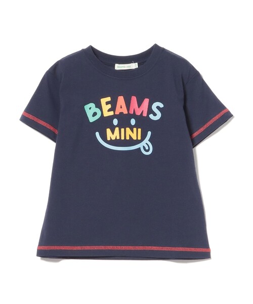 BEAMS mini（ビームスミニ）の「スマイル ロゴ Tシャツ 2026SS（90～130cm）外遊び プチプラ 保育園 通学 定番（Tシャツ/カットソー・キッズ・ケリーグリーン/ネイビー/レッド系その他2/オフホワイト・90/110/120/130/100）」の8枚目の写真