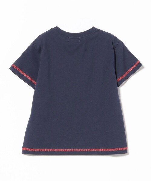 BEAMS mini（ビームスミニ）の「スマイル ロゴ Tシャツ 2026SS（90～130cm）外遊び プチプラ 保育園 通学 定番（Tシャツ/カットソー・キッズ・ケリーグリーン/ネイビー/レッド系その他2/オフホワイト・90/110/120/130/100）」の9枚目の写真