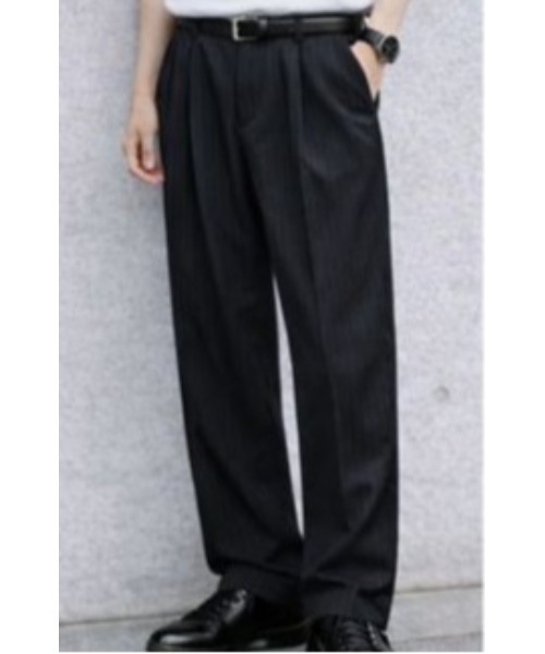 Sakka（サッカ）の「ピンストライプMODEワイドパンツ（スラックス・メンズ・ブラック・LARGE/MEDIUM）」の11枚目の写真