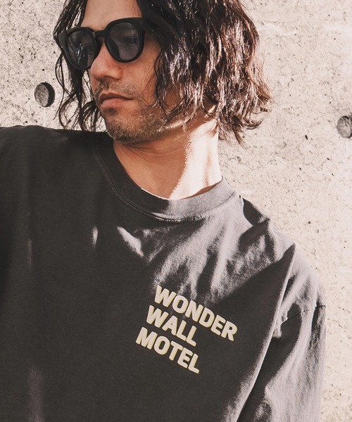 WONDER WALL MOTEL(ワンダーウォールモーテル)の「mt10152-VINTAGE WASH S-SL T(LOGO) Tシャツ(26SSCT006)(Tシャツ/カットソー・メンズ・ネイビー/グレー/ブラック/ホワイト・XL/L/M)」の12枚目の写真