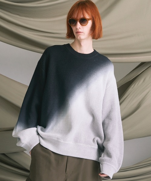 セール】《UNISEX》Cotton Bulky Acrylic Blend Prime-Over Gradation