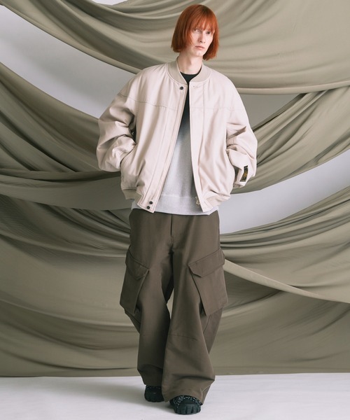 MAISON SPECIAL(メゾンスペシャル)の「《UNISEX》Cotton Bulky Acrylic Blend Prime-Over Gradation Dyeing Knit/コットンバルキーアクリルブレンドグラデーションダイニット【MAISON SPECIAL/メゾンスペシャル】(ニット/セーター・メンズ・ブラック/ブルー・0/1/2)」の5枚目の写真