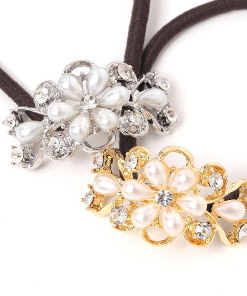 LAKOLE（ラコレ）の「オーバルパールフラワーヘアゴム / 633748（ヘアゴム・レディース・その他2/その他1・FREE）」の4枚目の写真