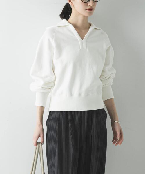 URBAN RESEARCH(アーバンリサーチ)の「デザインカラー裏起毛スウェット(スウェット・レディース・ネイビー/オフホワイト/グレー系その他・FREE)」の4枚目の写真