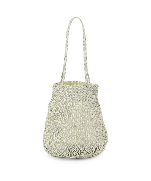 NE QUITTEZ PAS!（ヌキテパ）の「ne Quittez pas（ヌキテパ）METALLIC MACRAME TOTE（トートバッグ・レディース・シルバー・00）」の4枚目の写真