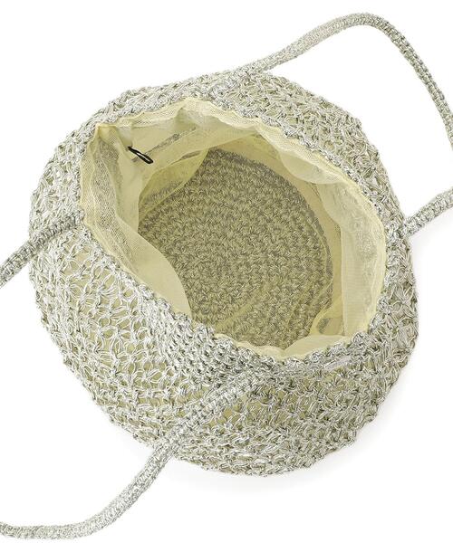 NE QUITTEZ PAS!（ヌキテパ）の「ne Quittez pas（ヌキテパ）METALLIC MACRAME TOTE（トートバッグ・レディース・シルバー・00）」の6枚目の写真