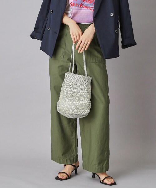 NE QUITTEZ PAS!（ヌキテパ）の「ne Quittez pas（ヌキテパ）METALLIC MACRAME TOTE（トートバッグ・レディース・シルバー・00）」の8枚目の写真