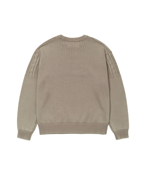 WELLBEING EXPRESS(ウェルビーイングエクスプレス)の「Washed Cable Pullover Beige(ニット/セーター・レディース・その他・ONE SIZE)」の2枚目の写真