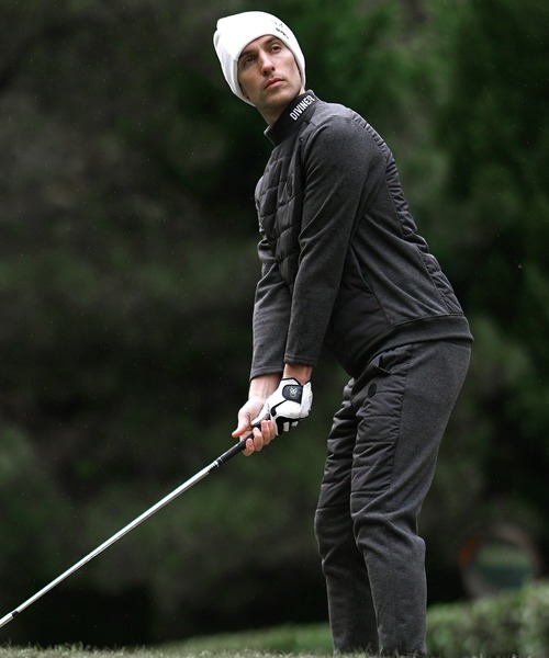 JOKER（ジョーカー）の「【DIVINER GOLF】中綿キルト切替セットアップ メンズ ゴルフウェア 上下セット ストレッチ ジャケット ジョガーパンツ 裏起毛 冬服（セットアップ・メンズ・チャコール/ブラック・M/L/XL/XXL）」の4枚目の写真