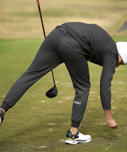 JOKER（ジョーカー）の「【DIVINER GOLF】中綿キルト切替セットアップ メンズ ゴルフウェア 上下セット ストレッチ ジャケット ジョガーパンツ 裏起毛 冬服（セットアップ・メンズ・チャコール/ブラック・M/L/XL/XXL）」の9枚目の写真