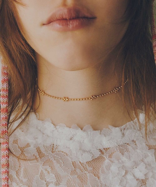 GOLDY（ゴールディ）の「フラワー チェーン チョーカー（チョーカー・レディース・ブラック/シルバー系2/ゴールド/シルバー系1・FREE）」の4枚目の写真