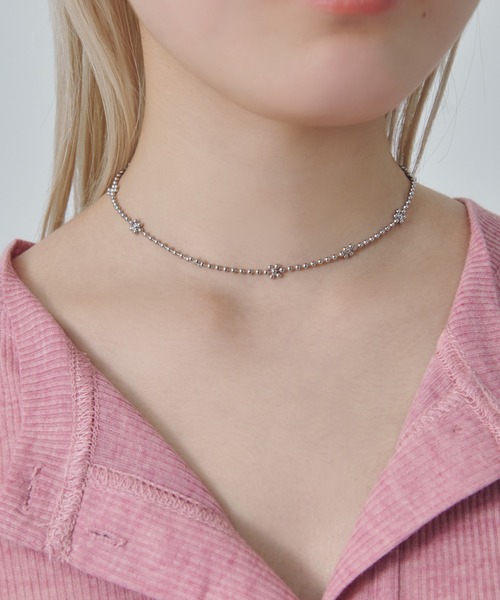 GOLDY（ゴールディ）の「フラワー チェーン チョーカー（チョーカー・レディース・ブラック/シルバー系2/ゴールド/シルバー系1・FREE）」の10枚目の写真