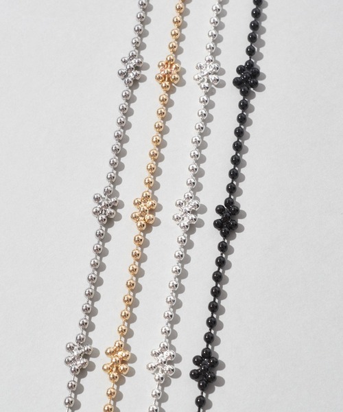 GOLDY（ゴールディ）の「フラワー チェーン チョーカー（チョーカー・レディース・ブラック/シルバー系2/ゴールド/シルバー系1・FREE）」の22枚目の写真