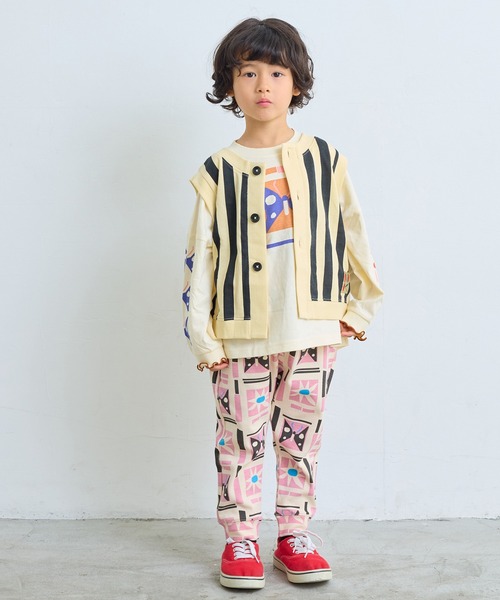 MARKEY'S(マーキーズ)の「ソウガラサルエルロングパンツ(その他パンツ・キッズ・ブラック/ベージュ/レッド/オフホワイト/ライトグリーン/ミント・90/100/110/120/80/130/95)」の7枚目の写真