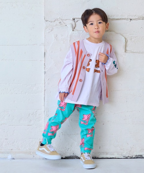 MARKEY'S(マーキーズ)の「ソウガラサルエルロングパンツ(その他パンツ・キッズ・ブラック/ベージュ/レッド/オフホワイト/ライトグリーン/ミント・90/100/110/120/80/130/95)」の14枚目の写真