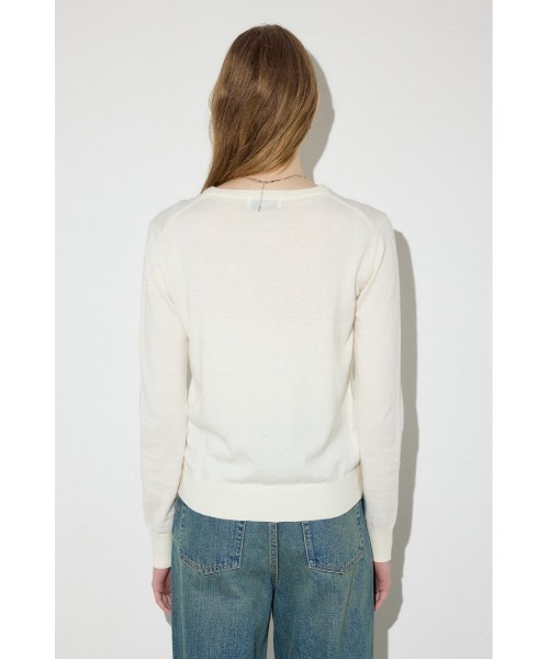AZUL by moussy(アズールバイマウジー)の「カシミヤミックスクルーネックニット(ニット/セーター・レディース・ライトブルー/ブラック/オフホワイト/杢グレー/ライトイエロー・MEDIUM/SMALL)」の21枚目の写真
