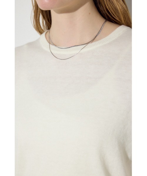AZUL by moussy(アズールバイマウジー)の「カシミヤミックスクルーネックニット(ニット/セーター・レディース・ライトブルー/ブラック/オフホワイト/杢グレー/ライトイエロー・MEDIUM/SMALL)」の22枚目の写真
