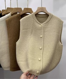 LUCPY（ラクピー）の「クルーネック ニットベスト（ベスト）」