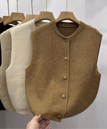 LUCPY（ラクピー）の「クルーネック ニットベスト（ベスト）」