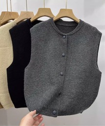 ＆soiree（アンドソワレ）の「クルーネック ニットベスト（ベスト）」