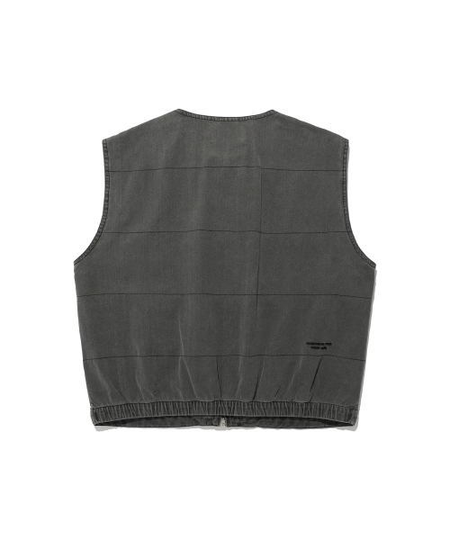 NICE GHOST CLUB(ナイスゴーストクラブ)の「FFATS GARMENTS DYED VEST_BLACK(NG2ESUB990A)(ベスト・レディース・ブラック・L/M/S)」の2枚目の写真