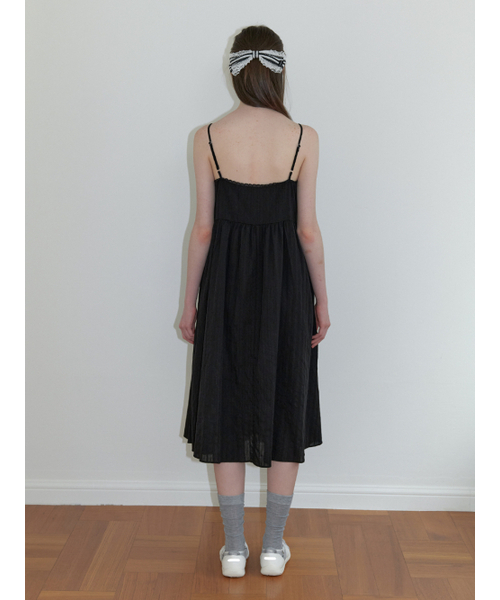 KINDABABY(カインダベイビー)の「petit lace button long dress - black(ワンピース・レディース・ブラック・FREE)」の3枚目の写真
