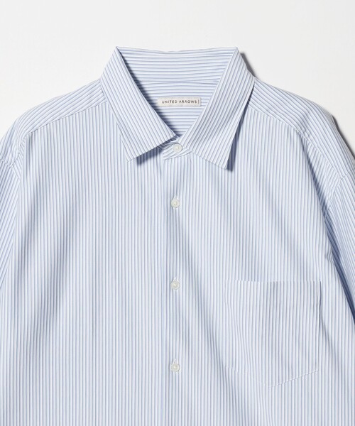 UNITED ARROWS(ユナイテッドアローズ)の「タイプライター ストライプ セミワイドカラーシャツ COMFORT EASY-MODEL 抗菌防臭(シャツ/ブラウス・メンズ・ライトブルー・S/XL/L/M)」の3枚目の写真