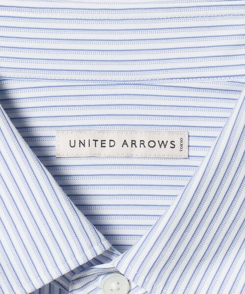UNITED ARROWS(ユナイテッドアローズ)の「タイプライター ストライプ セミワイドカラーシャツ COMFORT EASY-MODEL 抗菌防臭(シャツ/ブラウス・メンズ・ライトブルー・S/XL/L/M)」の8枚目の写真
