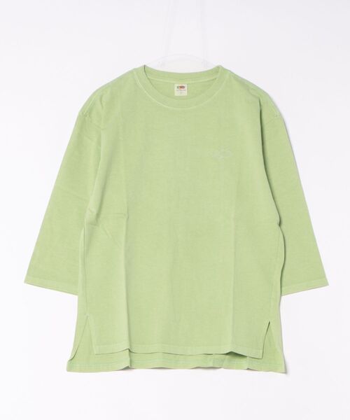FRUIT OF THE LOOM(フルーツオブザルーム)の「【ST】【FRUIT OF THE LOOM】製品染め7分袖プルオーバー(Tシャツ/カットソー・レディース・パープル/グリーン/レッド/ミント/イエロー・LARGE/MEDIUM)」の3枚目の写真
